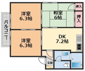 エスポワールA・Ｂ・C棟の物件間取画像